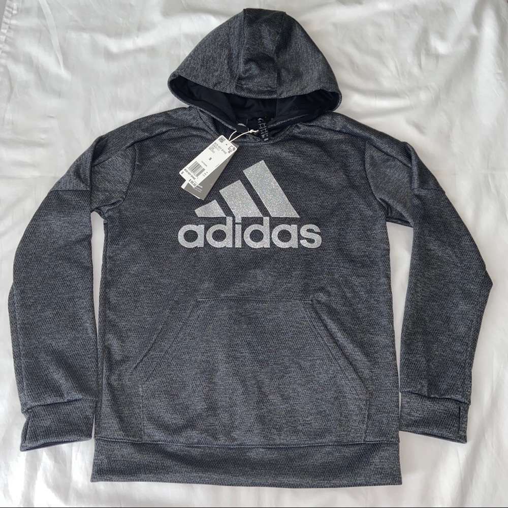 Adidas Womens Small climawarm gray hoodie NWT